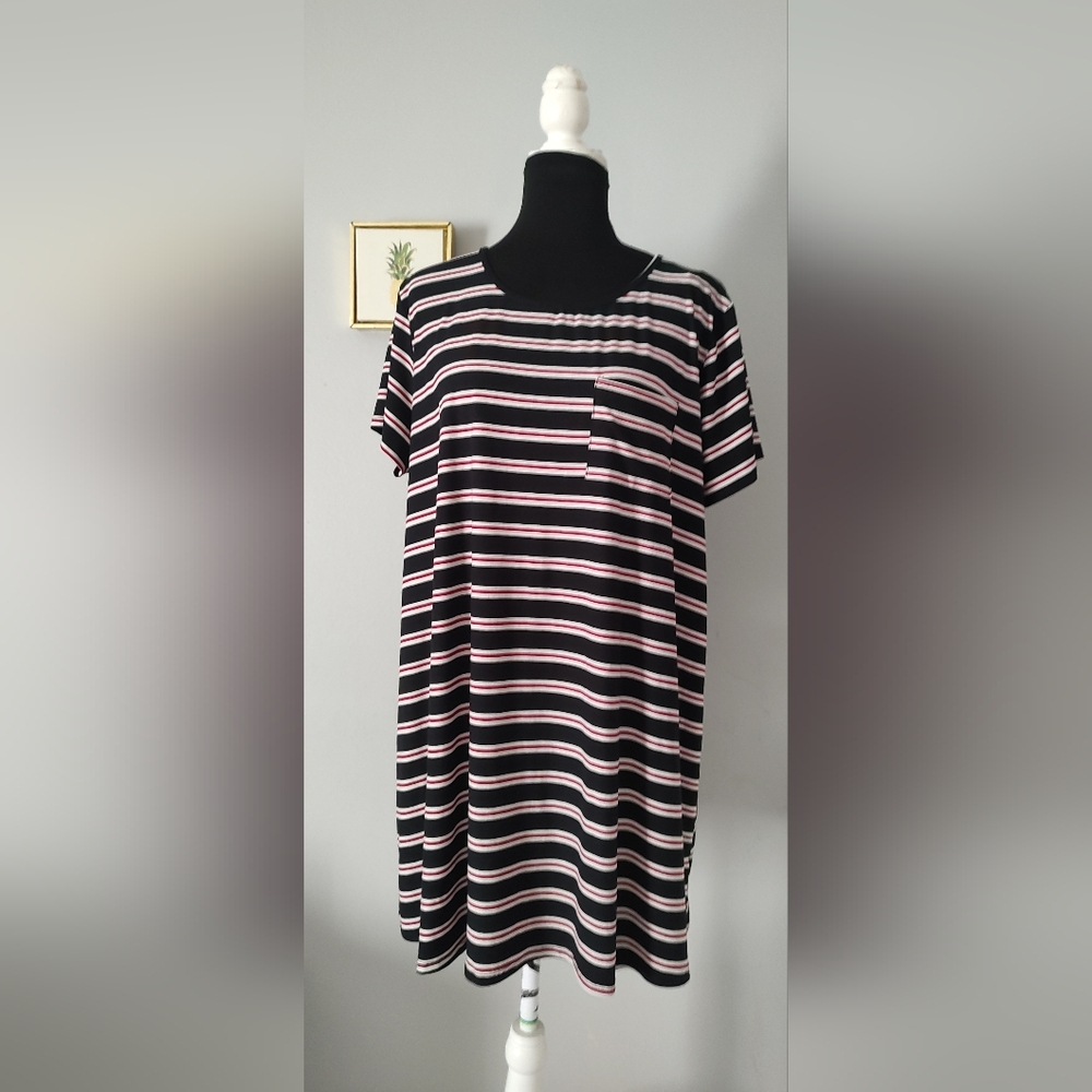 Vive Sportwear Dress Striped Dress Plaid Multi Color Size 3X Super Soft Spandex